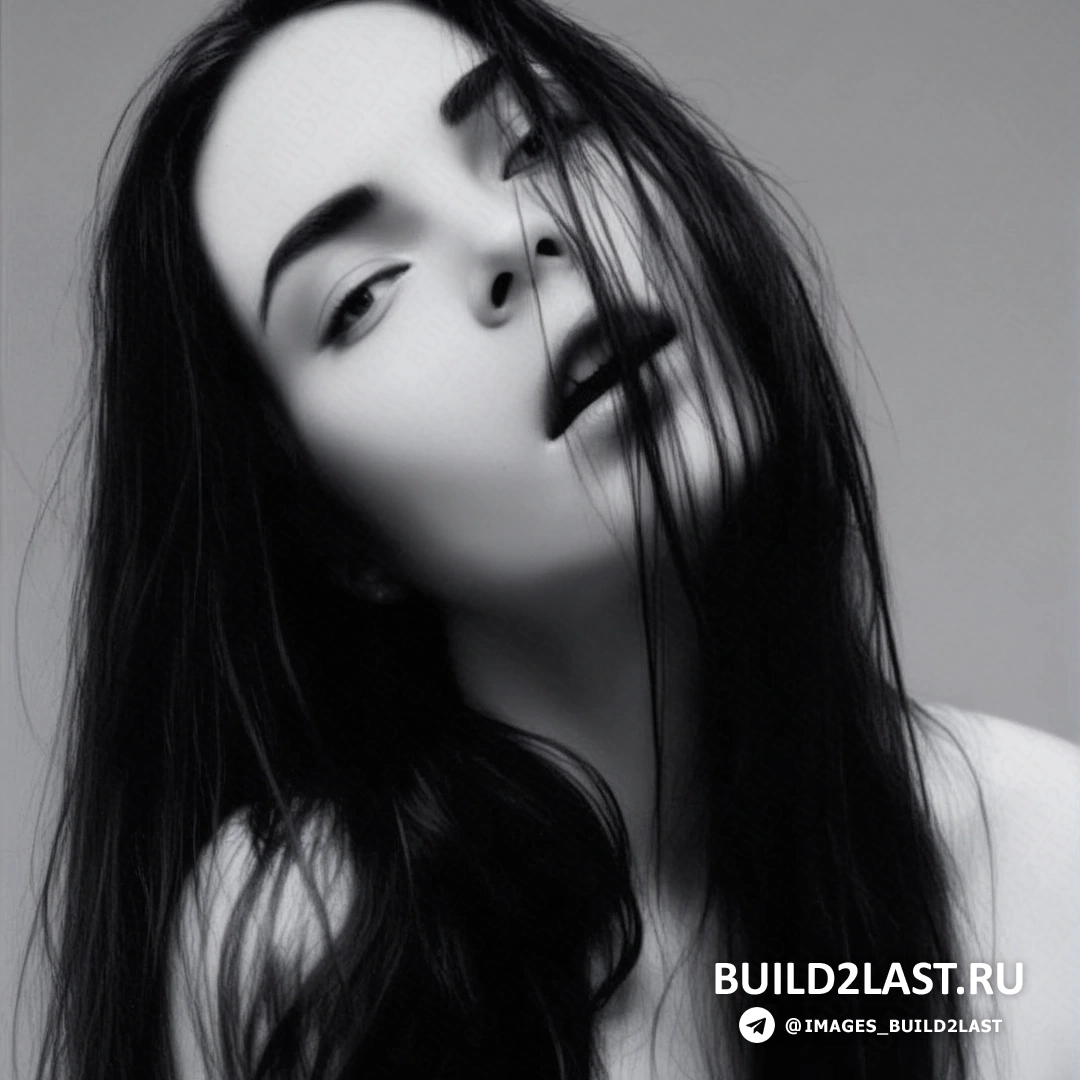 Крупный план женского силуэта, очертания которого растворяются в черном фоне