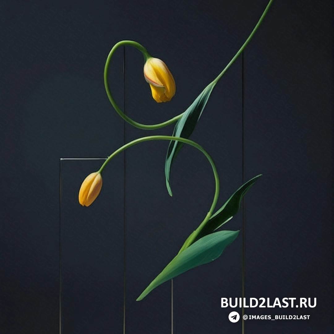 Минималистичная композиция с акцентом на зелень и скромные цветы