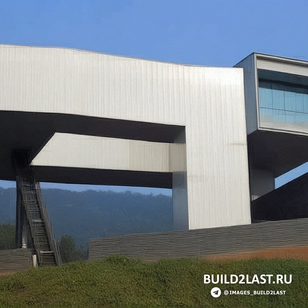 Панорамный вид на музей с акцентом на стеклянные элементы и световые эффекты