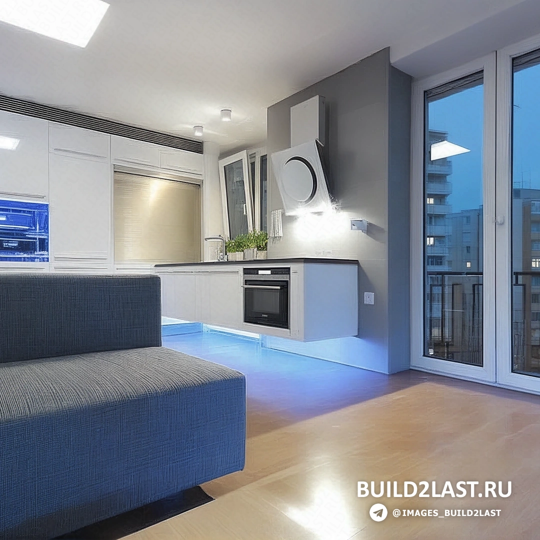 Просторная кухня с минималистичным дизайном и стильной отделкой