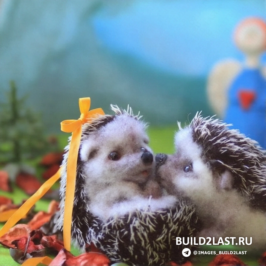 Серая войлочная игрушка для детей в стиле хэнд-мэйд, используемая как элемент декора.