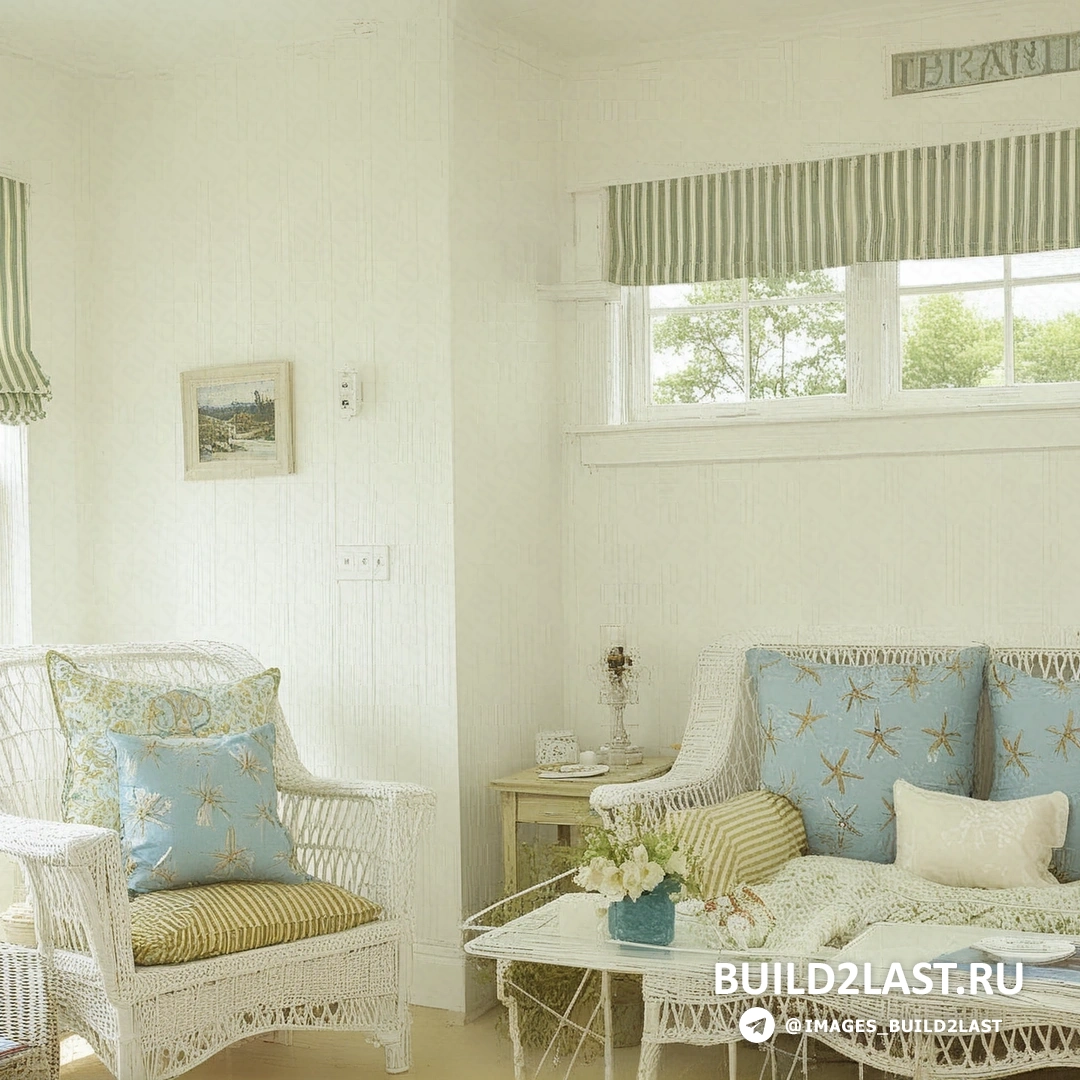 Спальня с видом на море, с белым текстилем и натуральными акцентами