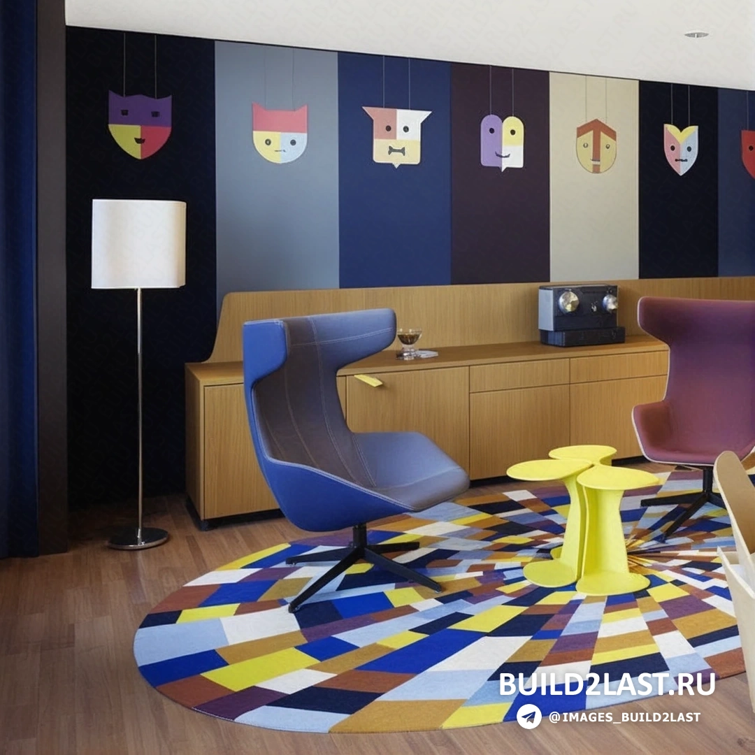 Внутренний интерьер отеля 25hours в Цюрихе